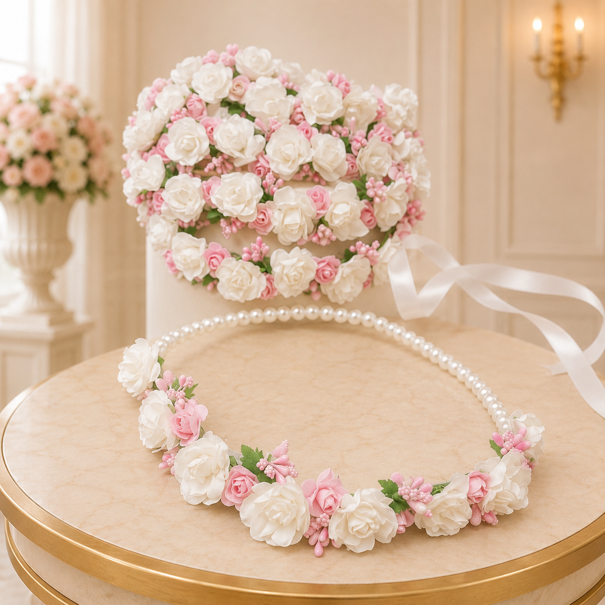 Pink Flower Headband - Crown Kids