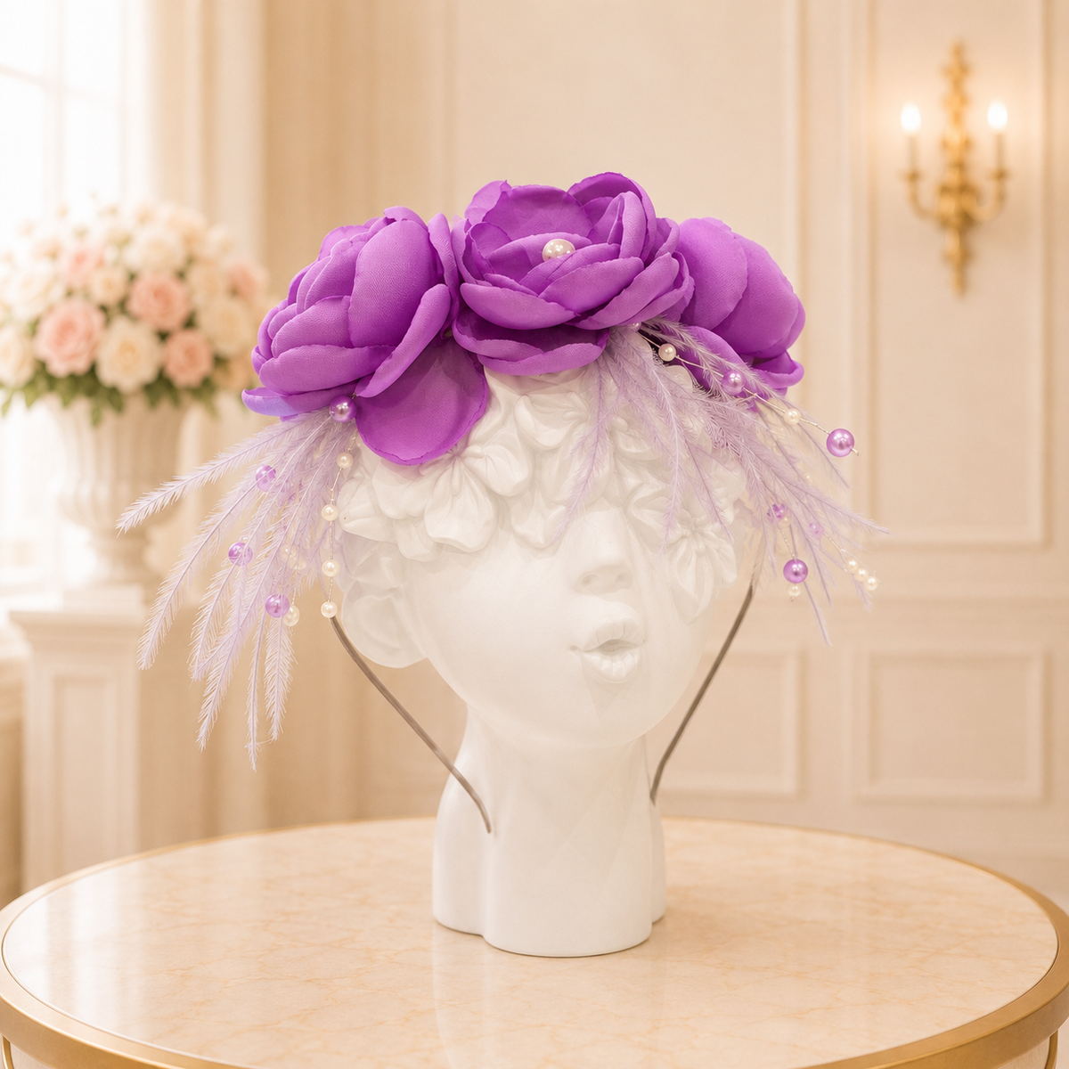 Purple Flowers Headpiece - Crown Kids
