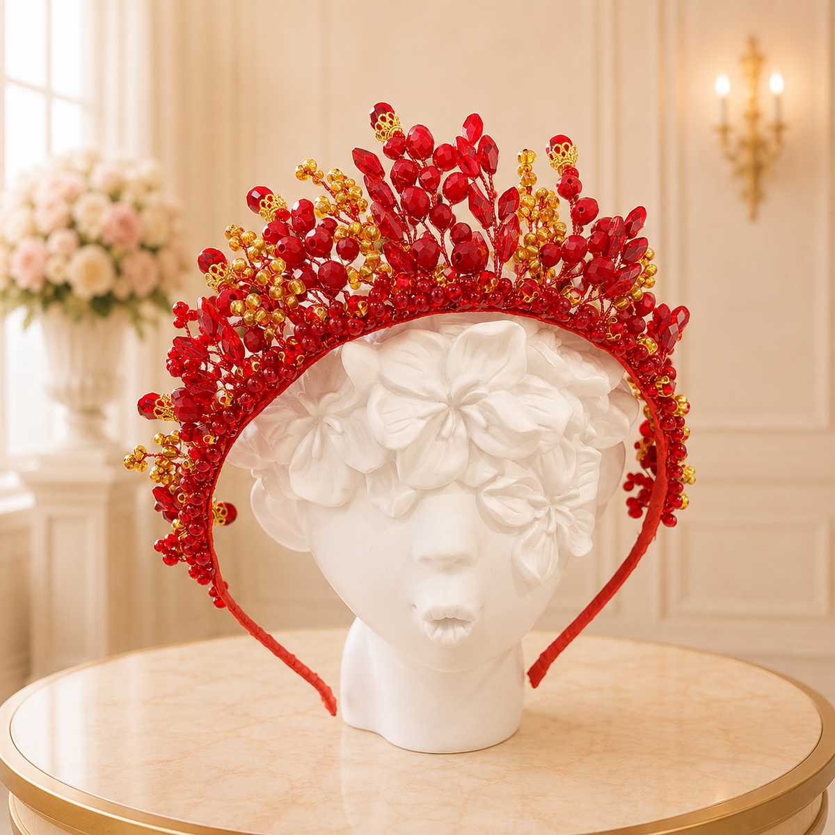 Red Crystal Tiara - Crown Kids