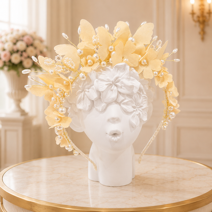 Beige Butterfly Tiara - Crown Kids