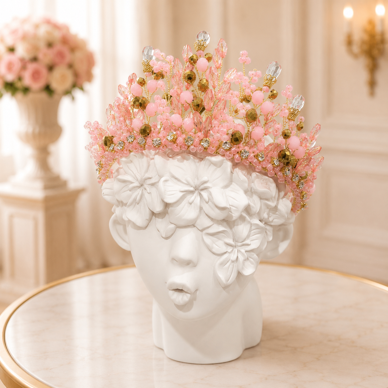 Pink Peach Tiara - Crown Kids