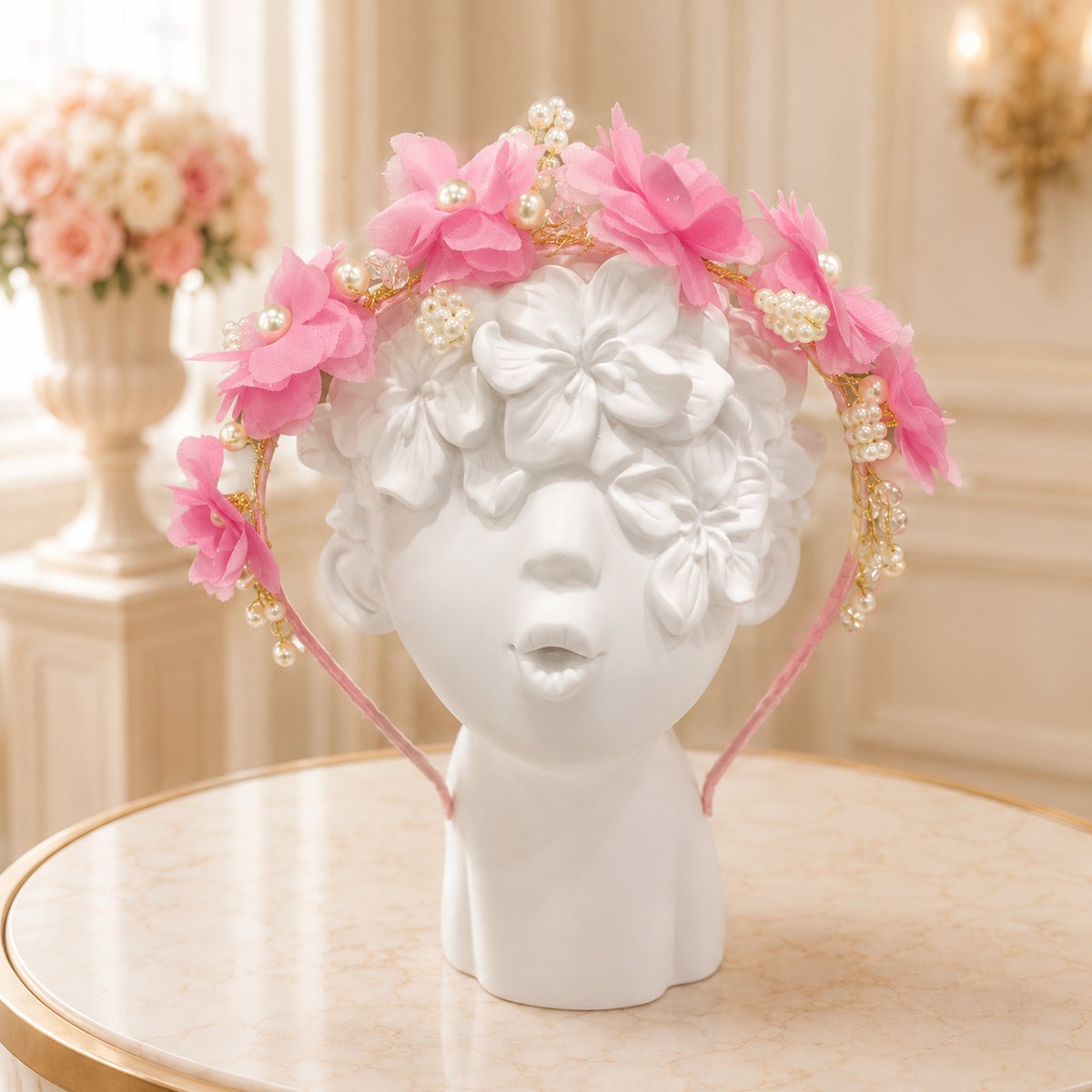 Pink Flower Tiara - Crown Kids