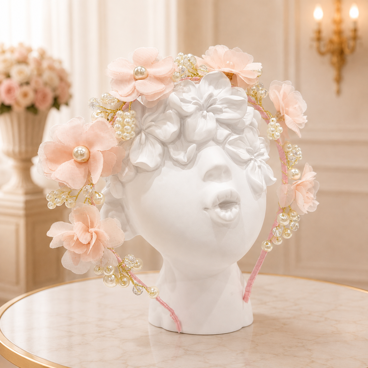Peach Flower Tiara - Crown Kids
