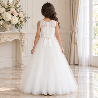 Ivory Lace Bow Gown