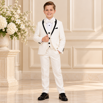 Boys’ white Formal Suit Set - Crown Kids
