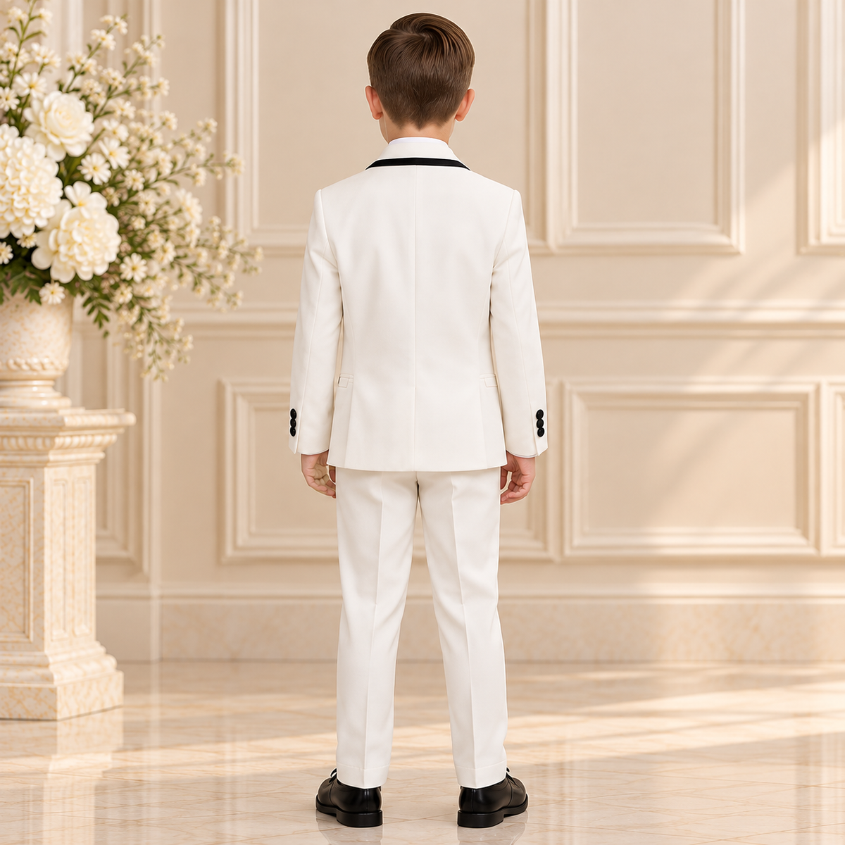 Boys’ white Formal Suit Set - Crown Kids