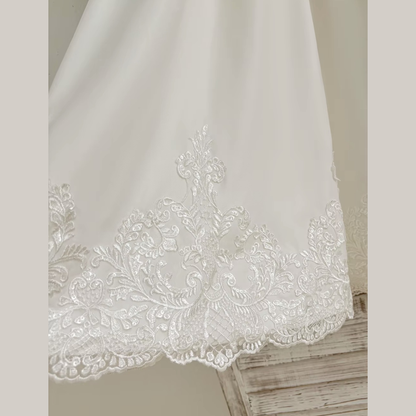 Eliana Ivory Lace Baptism Gown Pre-Order - Crown Kids