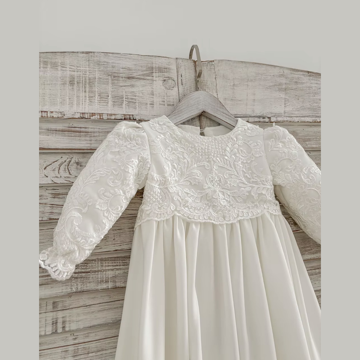 Eliana Ivory Lace Baptism Gown Pre-Order - Crown Kids