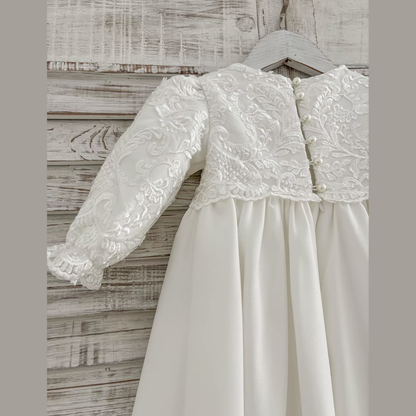 Eliana Ivory Lace Baptism Gown Pre-Order - Crown Kids