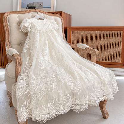 Seraphina Ivory Lace Baptism Gown – Pre-Order