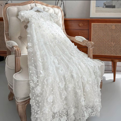 Rosalie Floral Baptism Gown – Pre Order