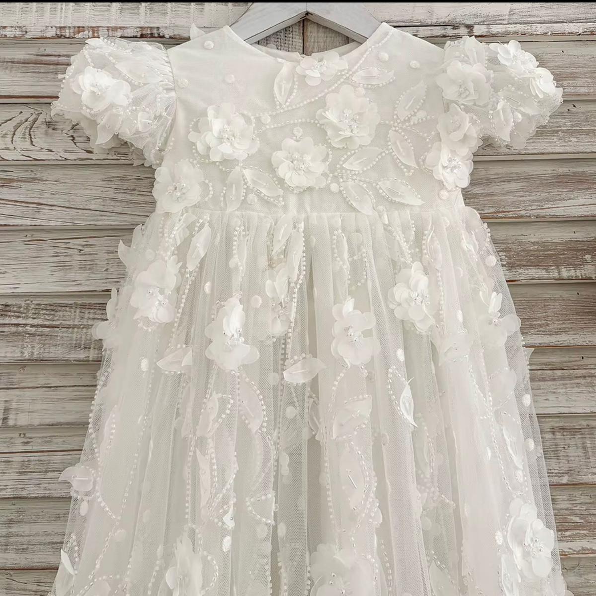 Rosalie Floral Baptism Gown – Pre Order
