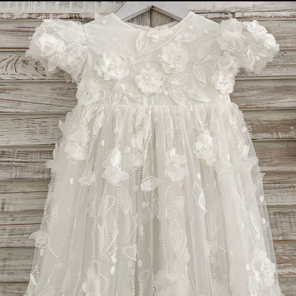 Rosalie Floral Baptism Gown – Pre Order