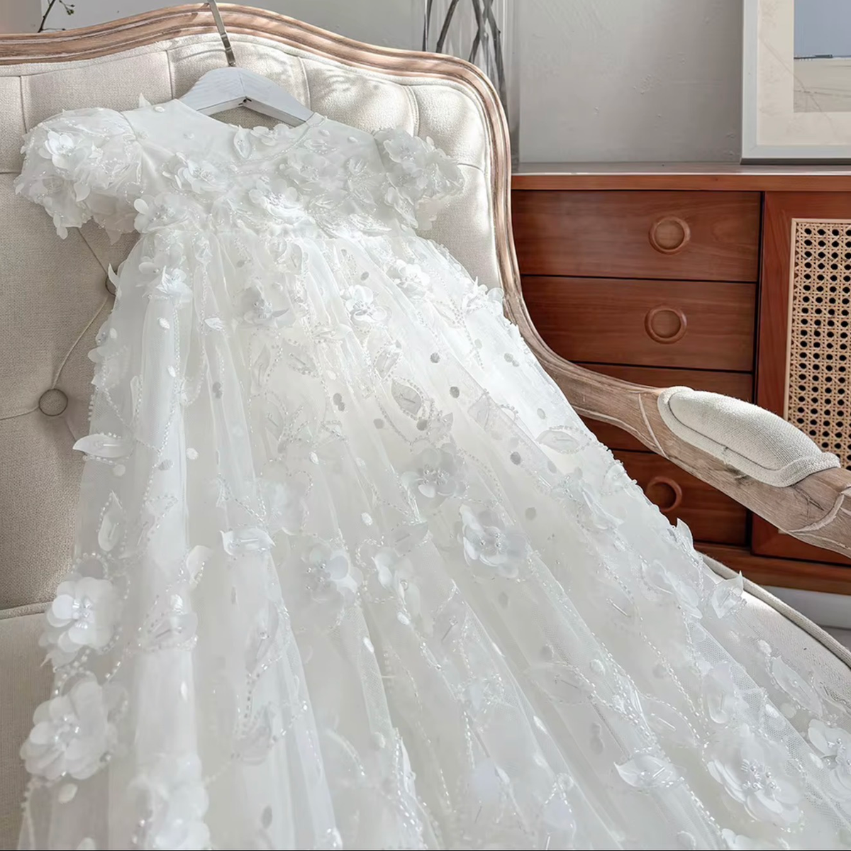 Rosalie Floral Baptism Gown – Pre Order