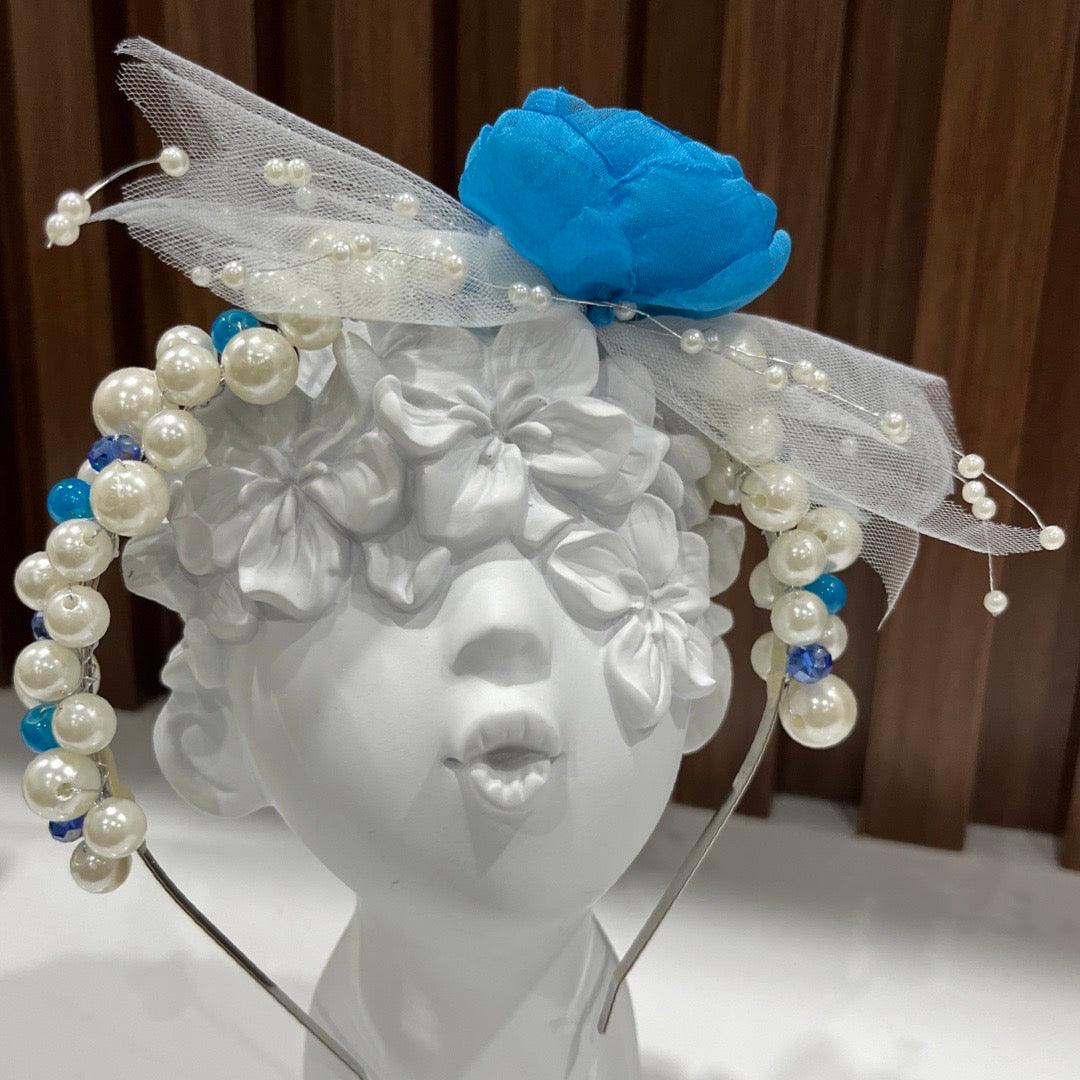 Blue Flower Headband - Crown Kids