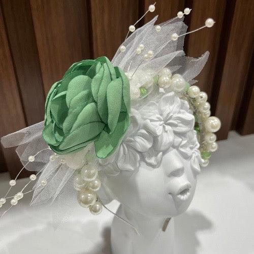 Green Pearls Headband - Crown Kids