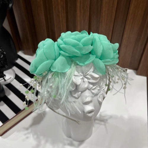 Mint Flower Headband