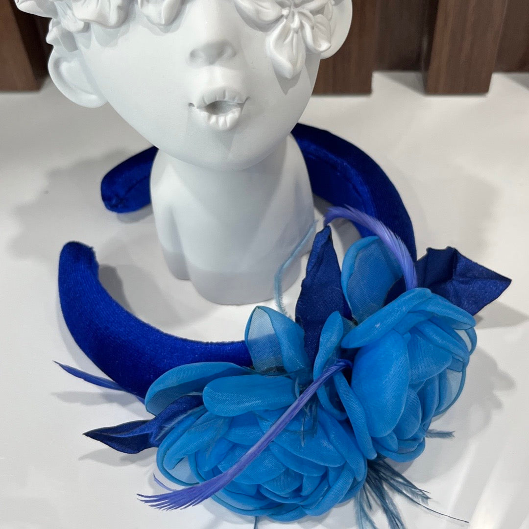 Blue Flower Headband - Crown Kids