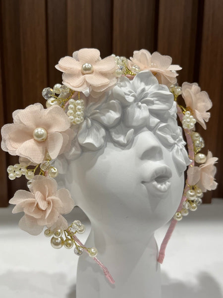 Champagne Flower tiara - Crown Kids