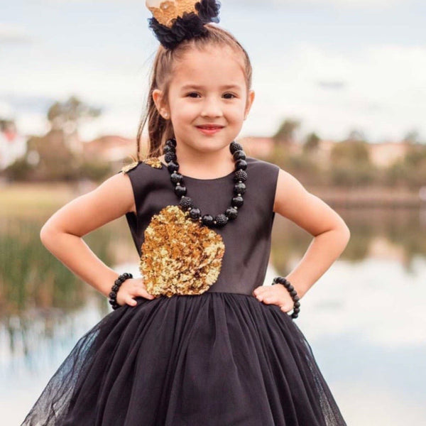 Sasha Dress BLACK - Crown Kids