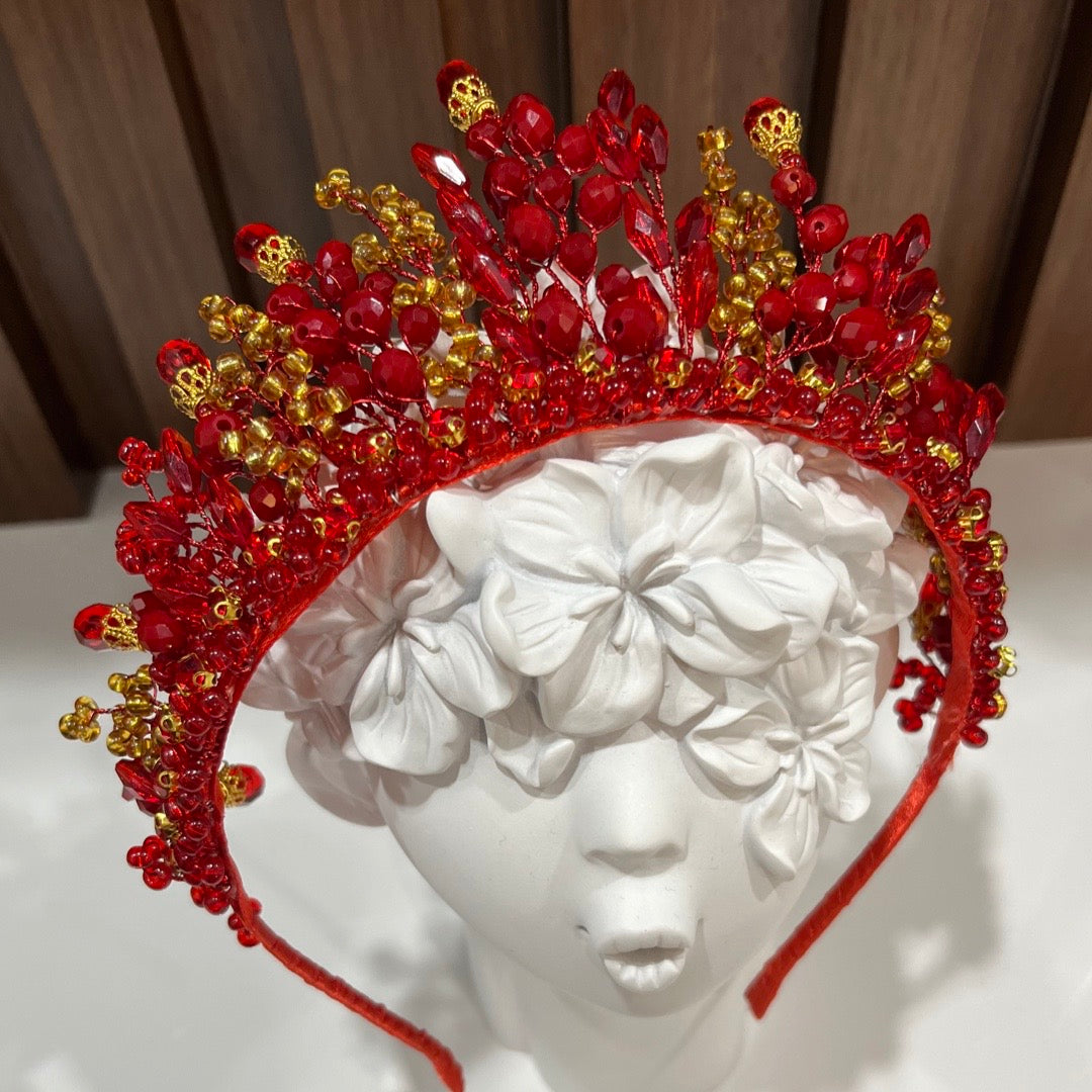 Red Crystal Tiara - Crown Kids