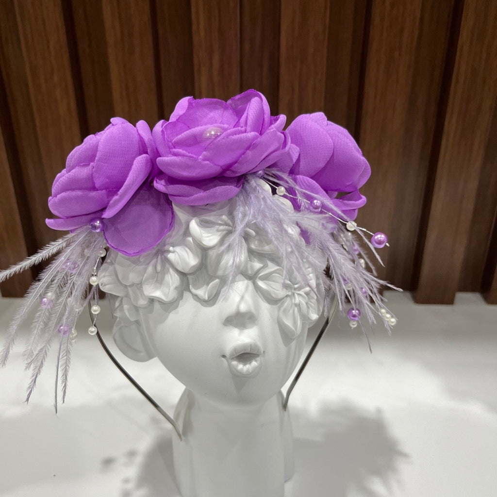 Purple Flowers Headpiece - Crown Kids