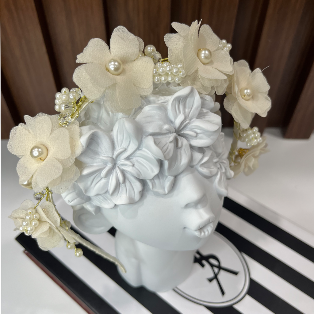 Ivory Flower Tiara - Crown Kids