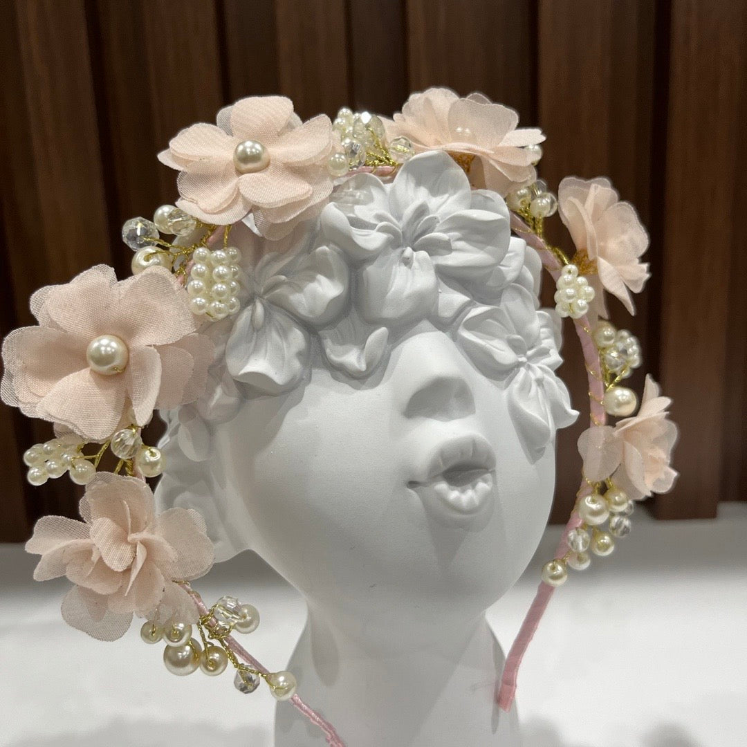 Champagne Flower tiara - Crown Kids