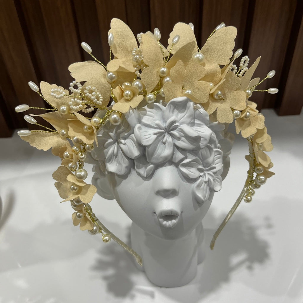 Beige Butterfly Tiara - Crown Kids